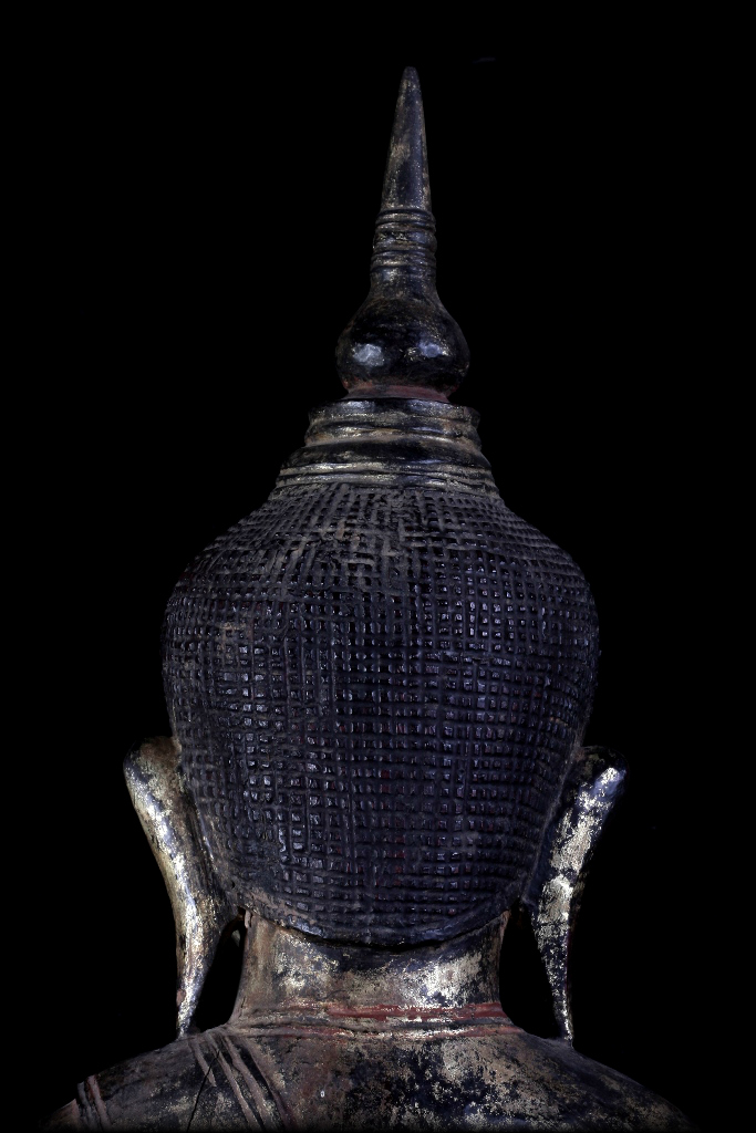 Extremely Rare 18C Wood Burma Shan Buddha #BB271